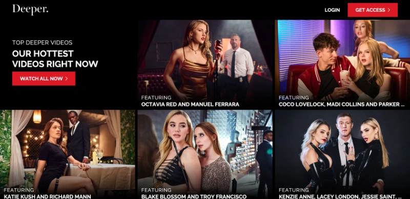 Screenshot Homepage Deeper