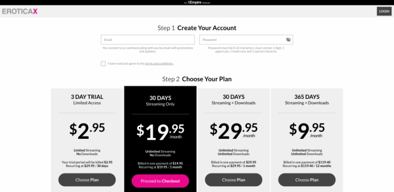 Screenshot Signup EroticaX