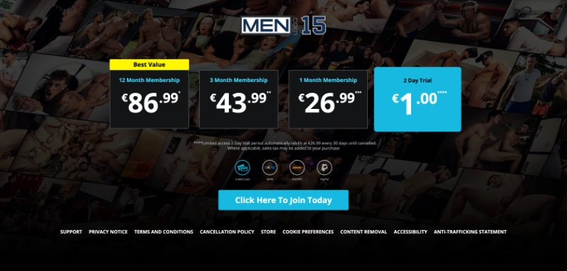 Screenshot Signup Men