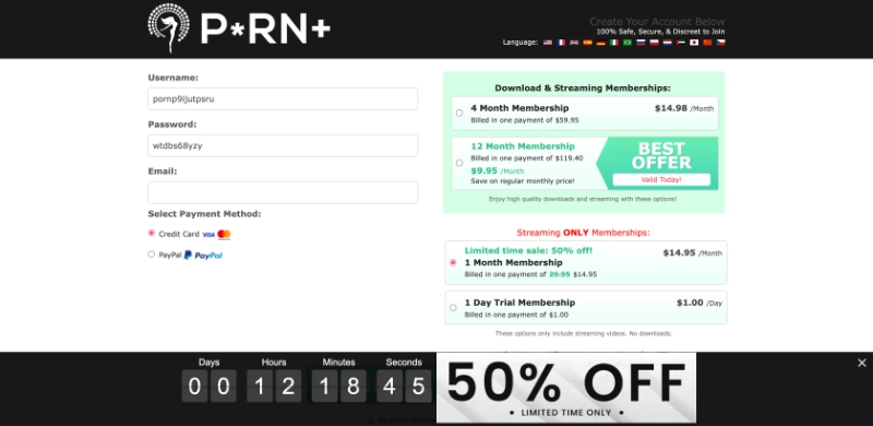 Screenshot Signup PornPlus