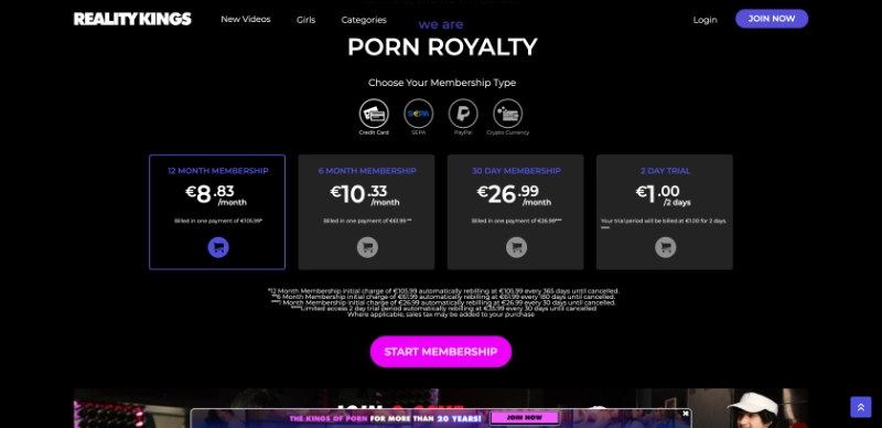 Screenshot Signup RealityKings