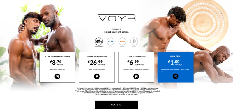 Screenshot Signup Voyr