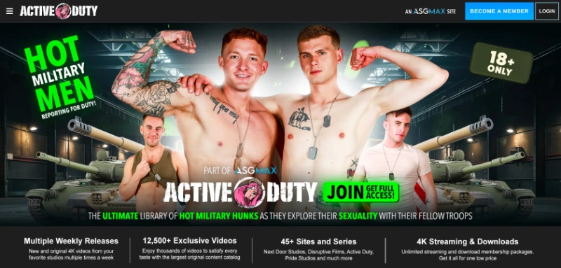 Screenshot Homepage ActiveDuty