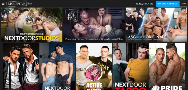 Screenshot Homepage DisruptiveFilms