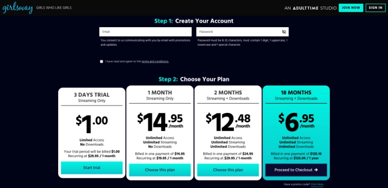 Screenshot Signup Girlsway