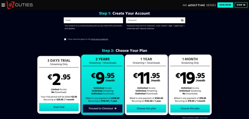 Screenshot Signup LezCuties