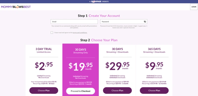 Screenshot Signup MommyBlowBest