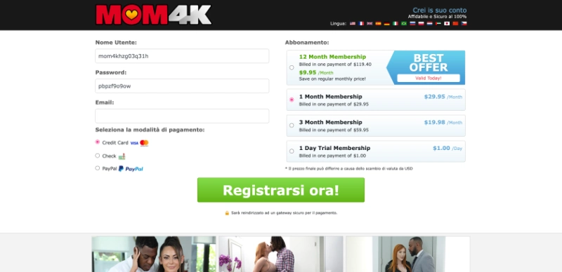 Screenshot Signup Mom4K