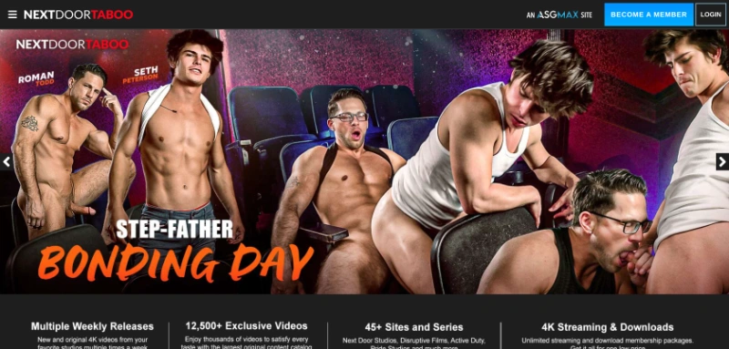 Screenshot Homepage NextDoorTaboo