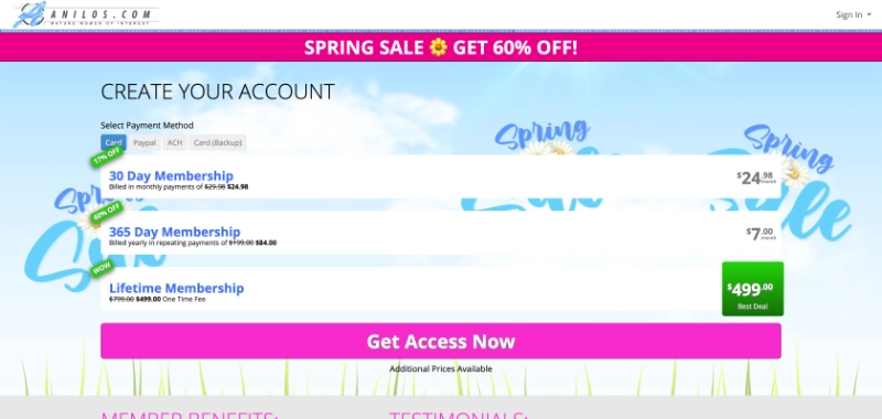 Screenshot Signup Anilos