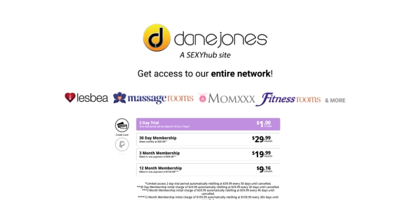 Screenshot Signup DaneJones