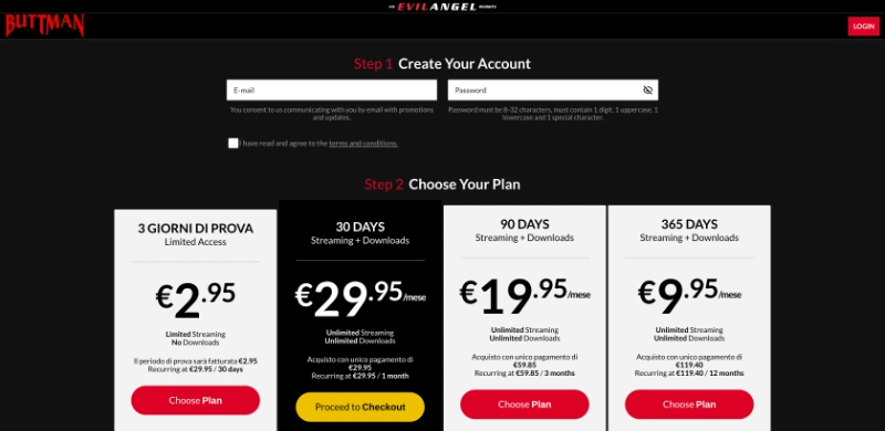 Screenshot Signup Buttman