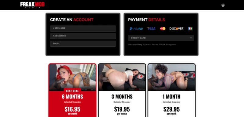Screenshot Signup FreakMobMedia