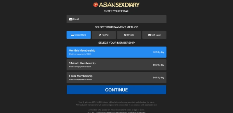 Screenshot Signup AsianSexDiary