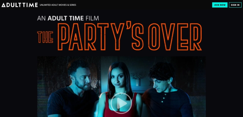 Captura de pantalla Página de inicio TheParty'sOver