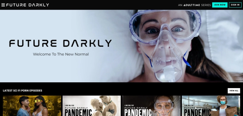 Screenshot Homepage FutureDarkly