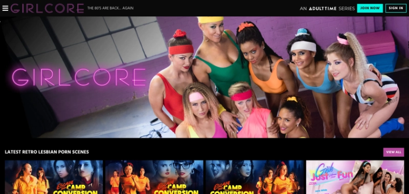 Screenshot Homepage GirlCore