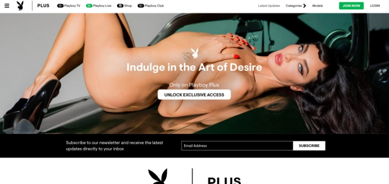 Screenshot Homepage PlayboyPlus