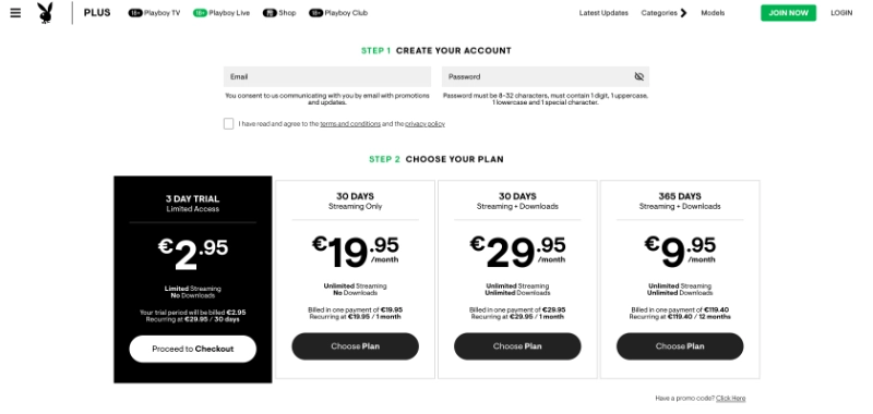 Screenshot Signup PlayboyPlus
